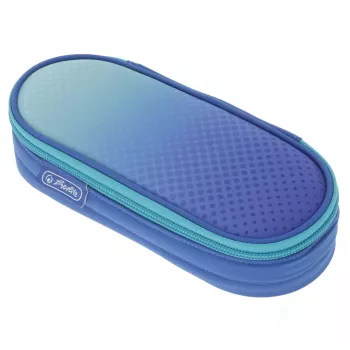 Herlitz Dip Dye Soft Pencil Case Poliester Niebieski Turkusowy 215x95x60mm