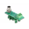 DeLOCK Adapter modułu transferowego M12, 4-stykowe gniazdo z kodowaniem A na 5-stykowy blok zaciskowy