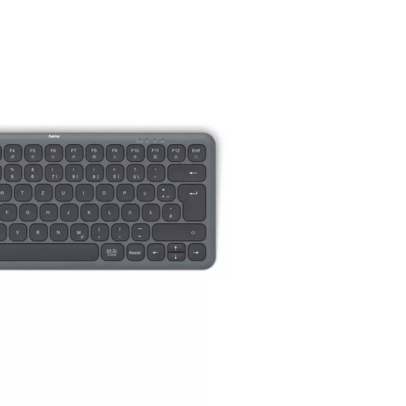 Hama WK-500 klawiatura Dom/Biuro RF Wireless + Bluetooth QWERTZ Niemiecki Czarny, Ciemnoszary