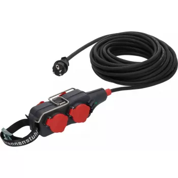Przedłużacz zasilający Brennenstuhl 9161150161 15 m 4 gniazda AC zewnętrzny czarny/czerwony