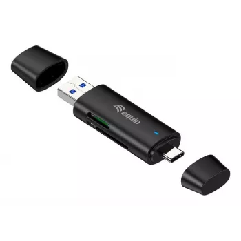 Czytnik kart Equip 245462 USB 3.2 Gen 1 (3.1 Gen 1) Typ-A/Typ-C Czarny