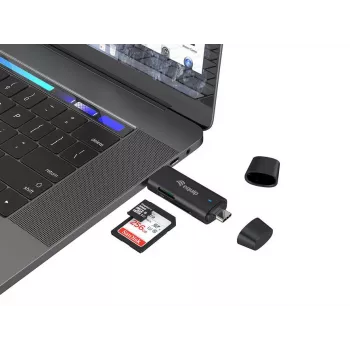 Czytnik kart Equip 245462 USB 3.2 Gen 1 (3.1 Gen 1) Typ-A/Typ-C Czarny