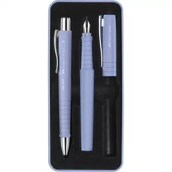 Długopis i pióro wieczne Faber-Castell Poly Ball Set Fioletowy 3 szt.