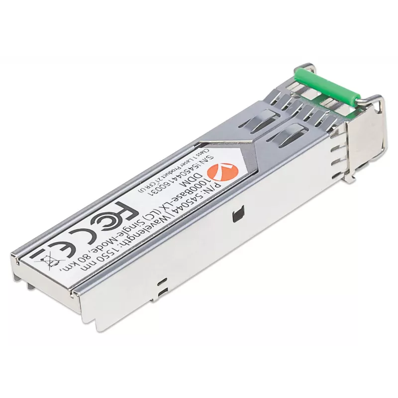 Intellinet transceiver Module Optical, Gigabit Fiber SFP, 1000Base-Lx (LC) Single-Mode Port, 80km, Wavelength 1550nm, MSA Compliant, Equivalent to Cisco GLC-ZX-SMD, Ethernet, Fibre, Three Year Warranty