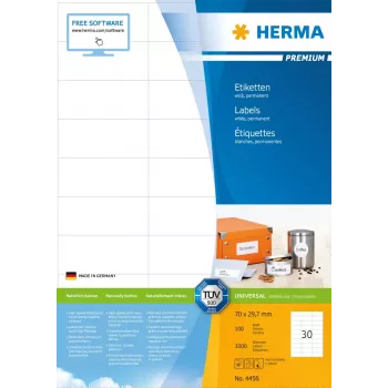 Etykiety HERMA Premium A4 70x29,7 mm 3000 szt.
