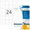 Etykiety usuwalne HERMA 10108 A4 40x40 mm kwadratowe białe