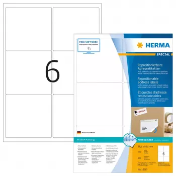 Przestawialne etykiety adresowe HERMA 10317