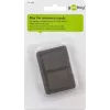Pudełko do przechowywania kart pamięci GOOBAY 95349 — mieści 4 karty, kompatybilne z SD/MicroSD/MMC, szary przezroczysty plastik
