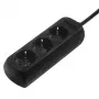 Hama 00108843 Listwa przeciwprzepięciowa czarna 3 gniazda AC 230 V 5 m