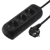 Hama 00108843 Listwa przeciwprzepięciowa czarna 3 gniazda AC 230 V 5 m