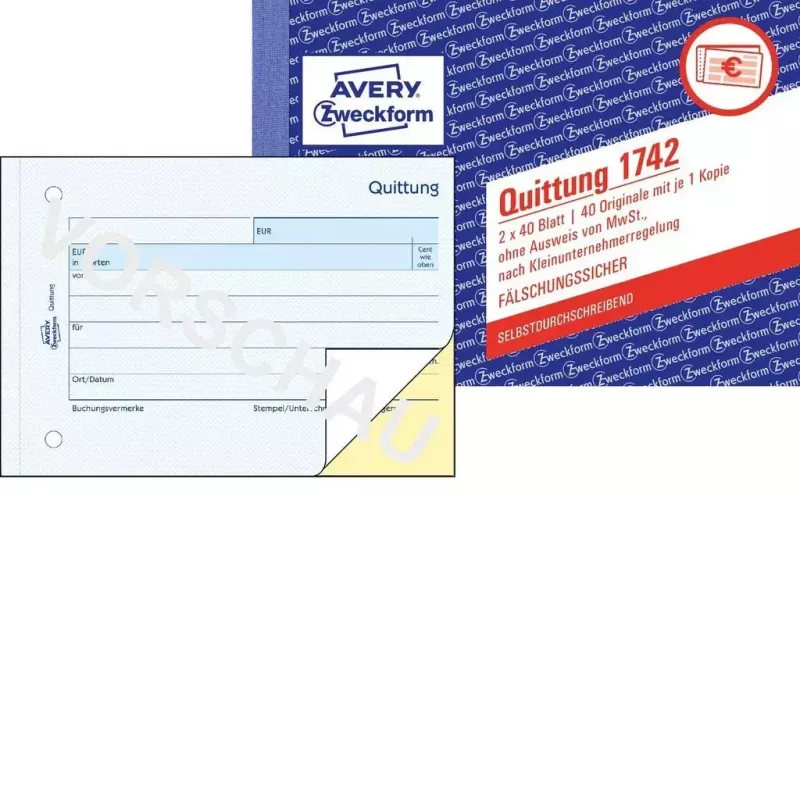 Książka formularzy księgowych A6 Avery 1742
