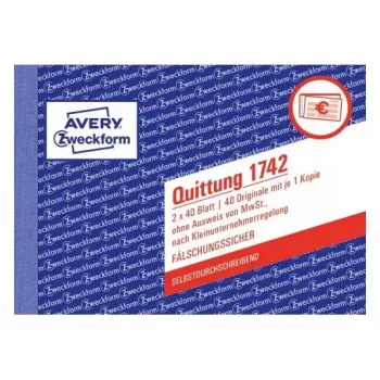Książka formularzy księgowych A6 Avery 1742