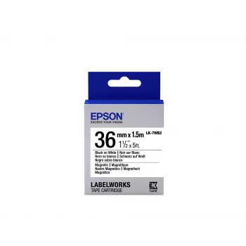 Kaseta z taśmą magnetyczną Epson LK-7WB2 czarny na białym 36 mm (1,5 m)