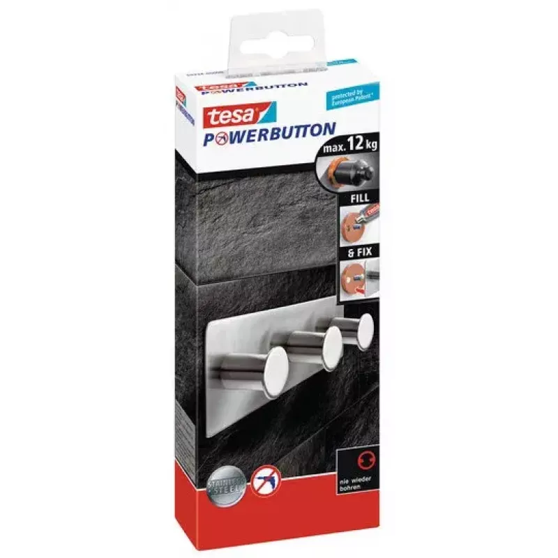 Wieszak na ręczniki TESA Powerbutton Indoor 59334