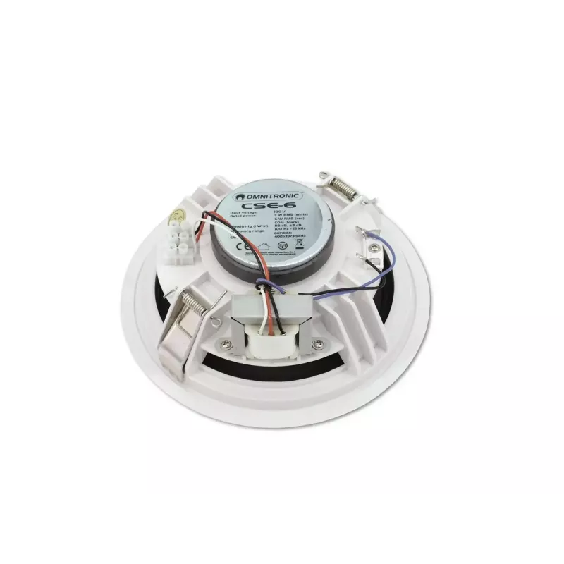 Głośnik szerokopasmowy Omnitronic 80710241 Biały Przewodowy 6 W