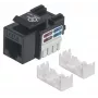 Intellinet Keystone Jack, Cat6, UTP, Punch-down, czarny, płaski, czarny, RJ-45, żeński, 22/26, Cat6