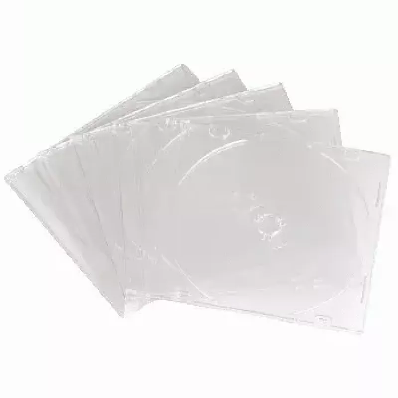 Puste pudełko cienki CD Hama 051164 10 sztuk przezroczyste na 1 płytę