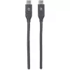 Kabel Manhattan USB-C na USB-C, 50 cm, męski na męski, czarny, 10 Gb/s (USB 3.2 Gen2 znany też jako USB 3.1), 3 A (szybkie ładowanie), SuperSpeed+ USB, dożywotnia gwarancja, odpowiednik USB31CC50CM