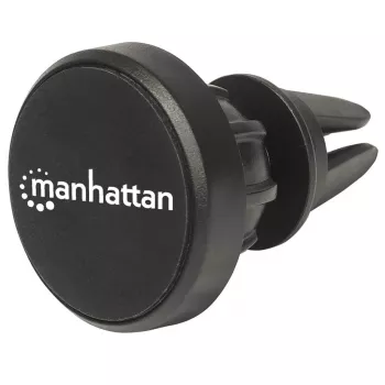 Manhattan Magnetyczny uchwyt na telefon do kratki nawiewu, regulowany klips, szybkie mocowanie i zwalnianie, podkładka antypoślizgowa, czarny, dożywotnia gwarancja