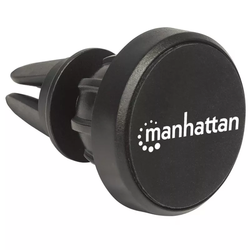 Manhattan Magnetyczny uchwyt na telefon do kratki nawiewu, regulowany klips, szybkie mocowanie i zwalnianie, podkładka antypoślizgowa, czarny, dożywotnia gwarancja