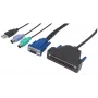 Kabel Intellinet VGA 1-Port do konsoli KVM, złącza PS2, USB i VGA