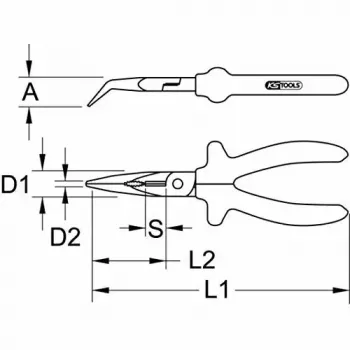 Szczypce KS Tools 117.1767 Waga 140 g Opakowanie 350x250x130 mm