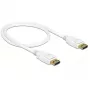Kabel DisplayPort DeLOCK 85507 0.5 m Biały