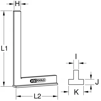 Kątownik KS Tools 300.0313 Waga 185 g