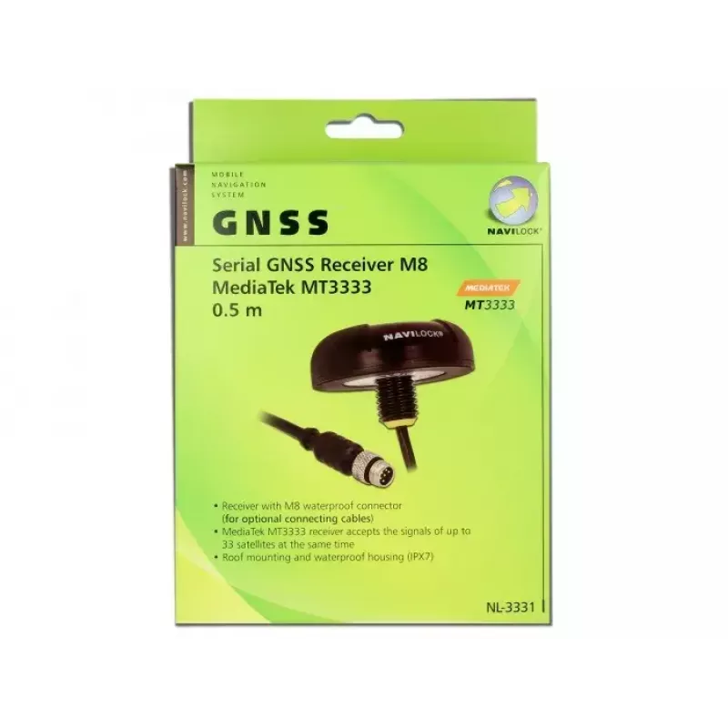 Moduł odbiornika GPS Navilock 60326 M8 99 kanałów Czarny