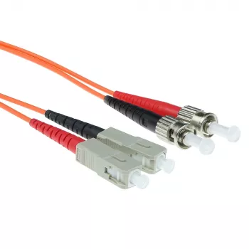 ACT 1 metr LSZH wielomodowy 62.5/125 OM1 patchcord światłowodowy duplex ze złączami ST i SC