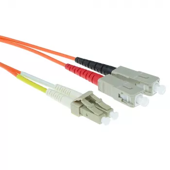 ACT 1 metr LSZH wielomodowy kabel światłowodowy 62.5/125 OM1 duplex ze złączami LC i SC