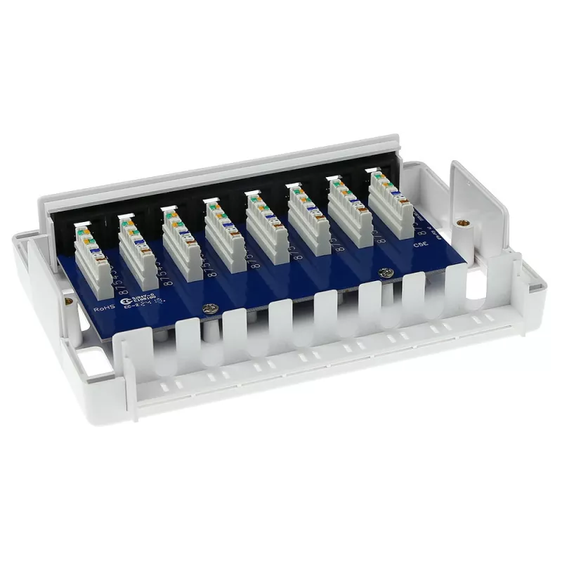 Puszka natynkowa ACT FA5000 nieekranowana 8-portowa Cat5e — 171,4×38×118,8 mm