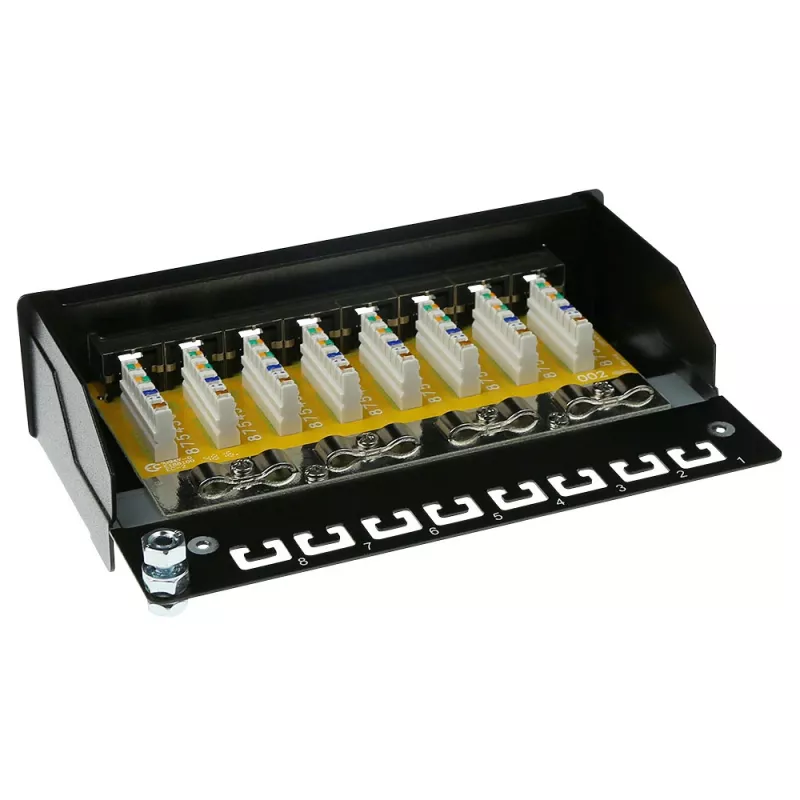Powierzchniowa ekranowana puszka przyłączeniowa ACT 8-port CAT6, 173×44 mm