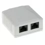 Powierzchniowa puszka montażowa 2-portowa CAT6 nieekranowana ACT FA6002, 29×61×29,5 mm