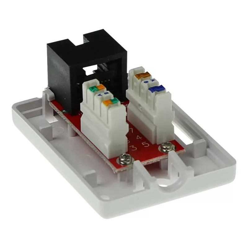Puszka natynkowa ACT 1-port nieekranowana CAT6, 39×54×29,5 mm