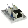 Natynkowa ekranowana puszka wyjściowa ACT FA5005 na 1 moduł CAT5E, 39×29,5×54 mm