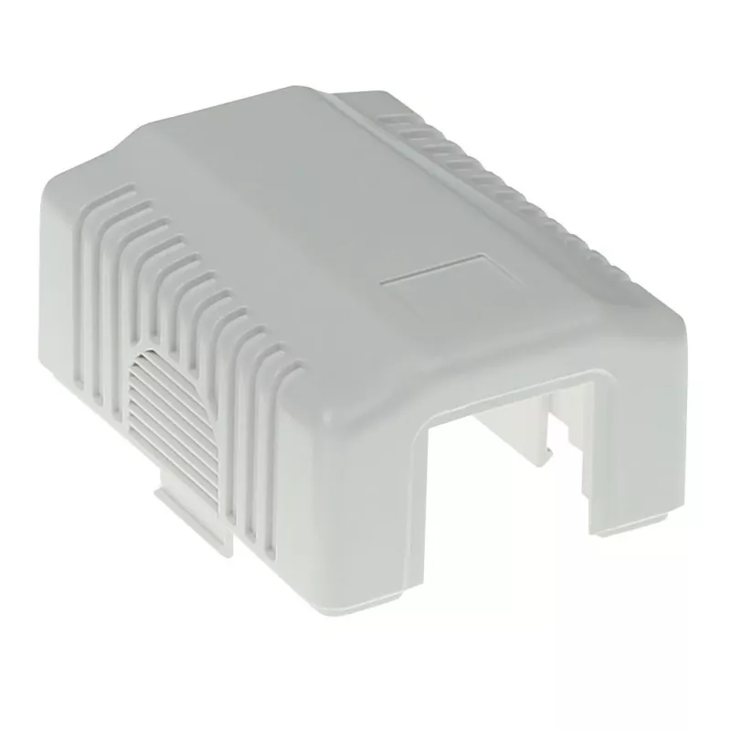 Natynkowa ekranowana puszka wyjściowa ACT FA5005 na 1 moduł CAT5E, 39×29,5×54 mm