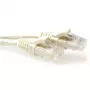 Kabel krosowy ACT ivory 25 m U/UTP CAT6 ze złączami RJ-45 bez zaczepów
