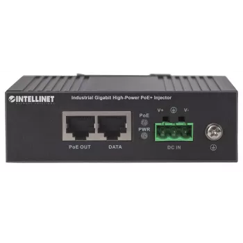 Intellinet Industrial Gigabit High-Power PoE+ Injector, 1 port 30 W, IEEE 802.3at/af Power over Ethernet (PoE+/PoE), obudowa metalowa