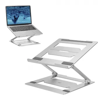 Podstawka pod laptop ACT AC8135 aluminiowa szara bezstopniowa regulacja wysokości