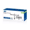 ACT Podwójne ramię do monitora, biurkowe, srebrne, zacisk/przelotka, 18 kg, 17–32 cale