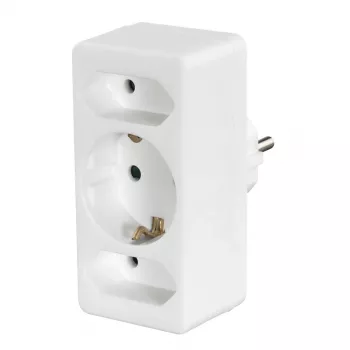 Hama 00223215 przedłużacz sieciowy 3 gniazda AC wewnętrzne biały