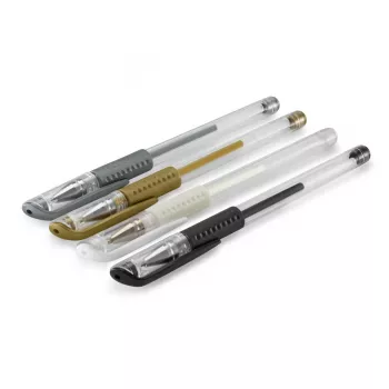 Hama Classic Capped gel pen Czarny, Gold, srebrny, biały 4 szt.