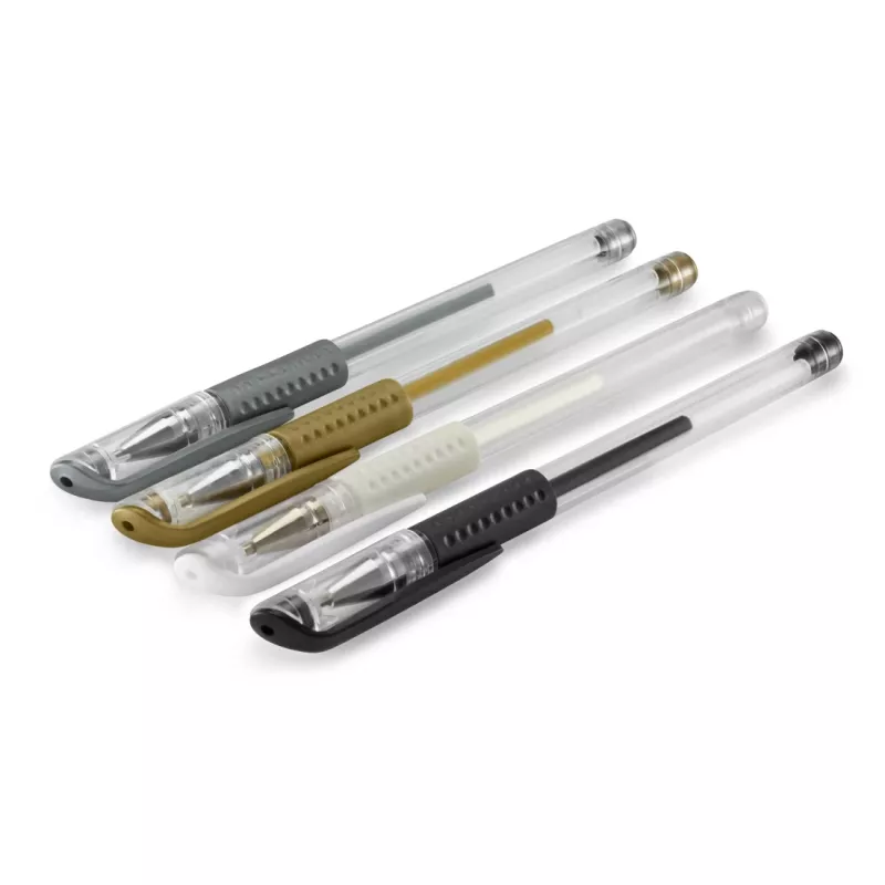 Hama Classic Capped gel pen Czarny, Gold, srebrny, biały 4 szt.