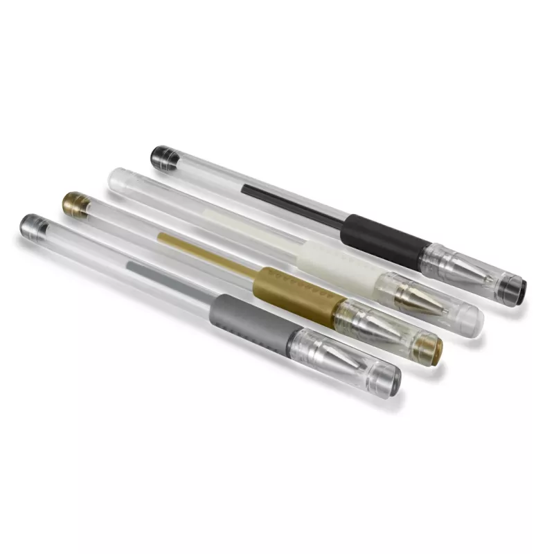 Hama Classic Capped gel pen Czarny, Gold, srebrny, biały 4 szt.