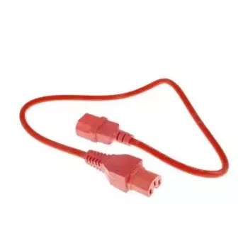 ACT Powercord C14 - C15 czerwony 0,6 m IEC C14 250 V 10 A