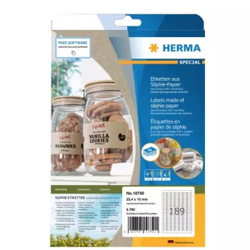 Etykieta samoprzylepna HERMA 10750 Prostokątna Trwała Brązowa 3780 szt.