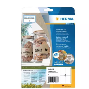 HERMA 10756 etykieta samoprzylepna Prostokątna Trwały Brązowy 80 szt.