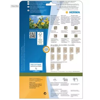 Etykieta samoprzylepna HERMA 10759 prostokątna trwała brązowa 140 szt.