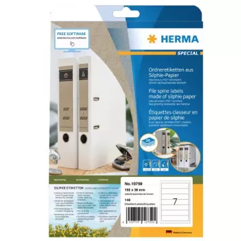 Etykieta samoprzylepna HERMA 10759 prostokątna trwała brązowa 140 szt.